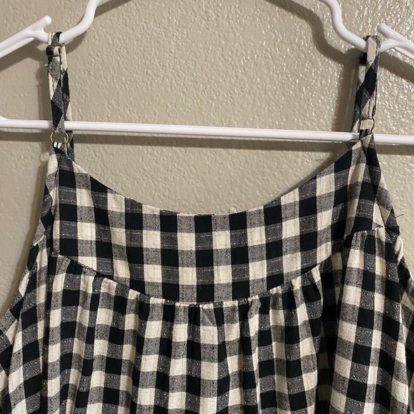 Hayden Los Angeles Plaid Tiered Ruffle Dress Size L NWT - Picture 4 of 6